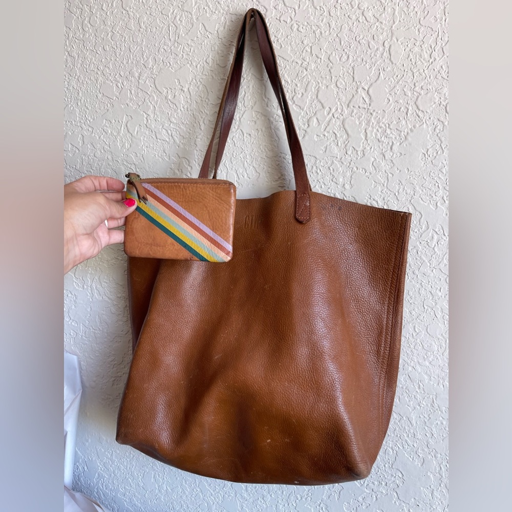 Madewell The Transport Tote in Genuine Brown Leather English Saddle